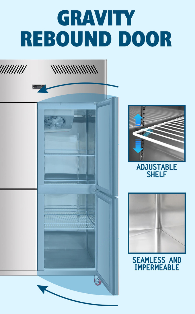500L εμπορικό όρθιο ψυγείο για τον εξοπλισμό κουζινών εστιατορίων ξενοδοχείων 6