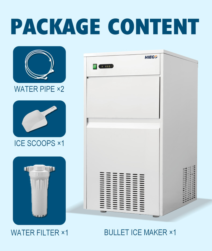 Εμπορική Nugget Ice Machine φορητή 100kg Air Cooling Bullet Ice Maker για το σπίτι 10