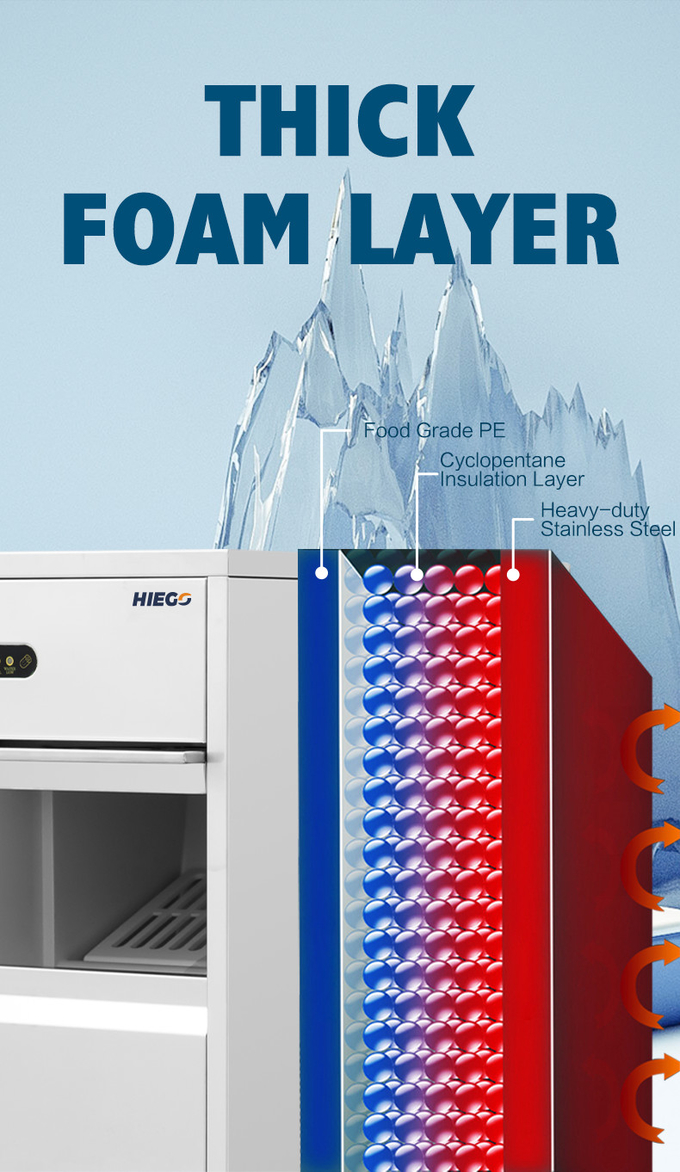25kg Small Nugget Ice Maker Under Counter Economic Φορητό μηχάνημα Ice Nugget 5
