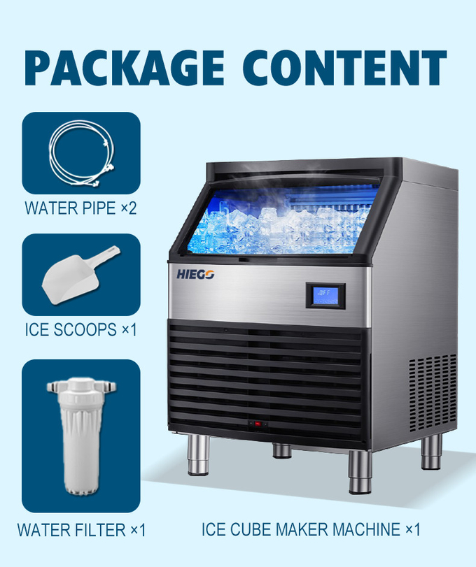 Από ανοξείδωτο χάλυβα ABS Αυτόματη παγομηχανή Block Ice Machine For Beverage Food Shop 10