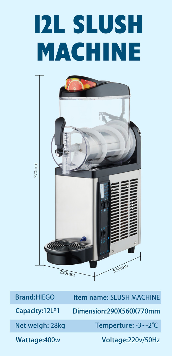 AutoClean Smoothie Slush Machine 12L 24L 36l Commercial Machine Daiquiri 10