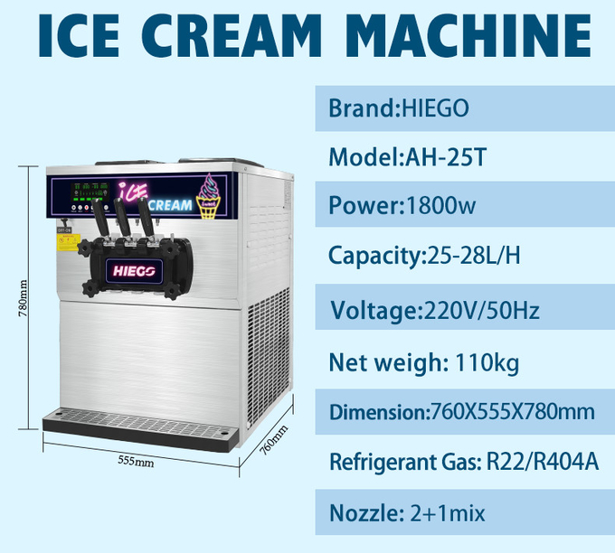 Κινητή εμπορική 36l Gelato κατασκευαστών μηχανή παγωτού ξενοδοχείων εμπορική 5
