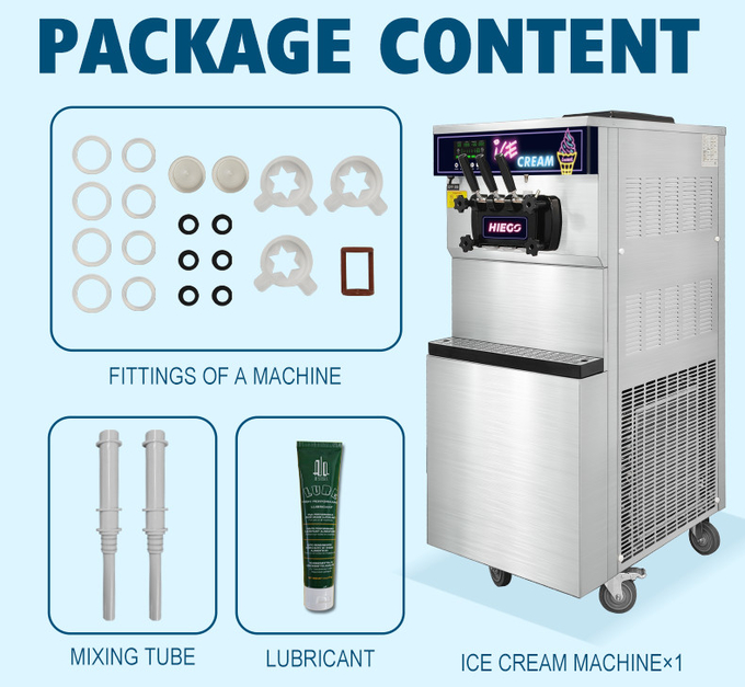 Κινητή εμπορική 36l Gelato κατασκευαστών μηχανή παγωτού ξενοδοχείων εμπορική 8