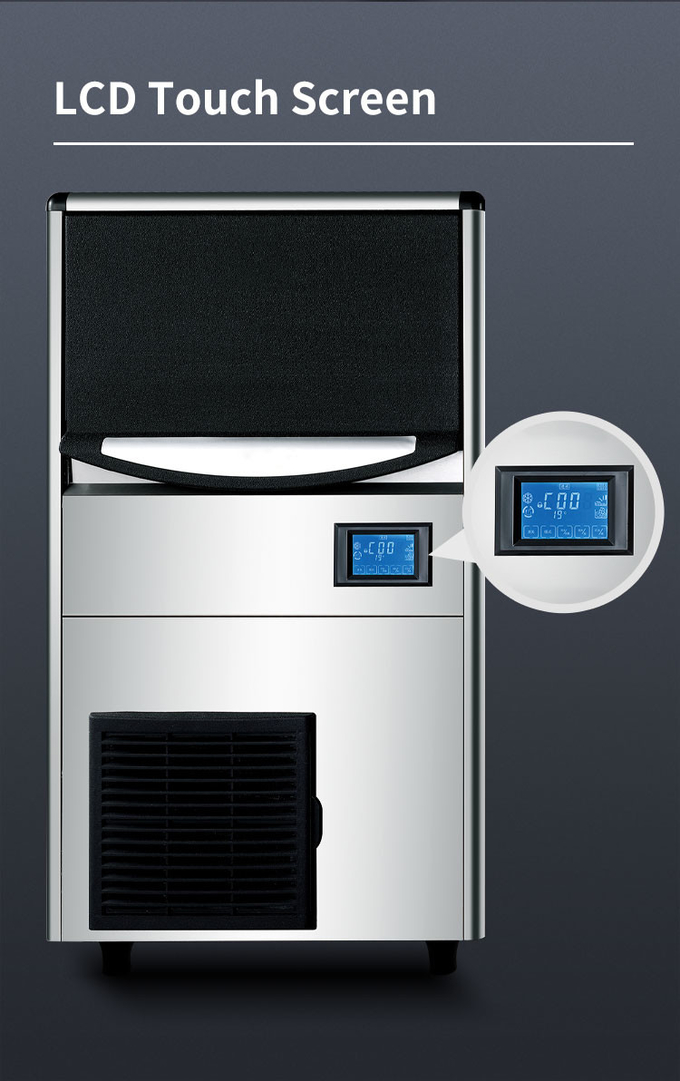 Εμπορική μηχανή παγομηχανής 60kg/24h Μίνι παγομηχανή για οικιακή καφετέρια 4