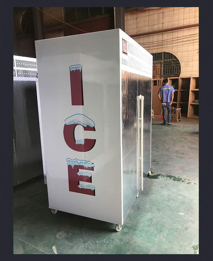 Hotel Kitchen Ice Bag Merchandiser Freezer Εμπορικό ντουλάπι παγωτού R404a 4