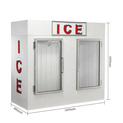 Hotel Kitchen Ice Bag Merchandiser Freezer Εμπορικό ντουλάπι παγωτού R404a