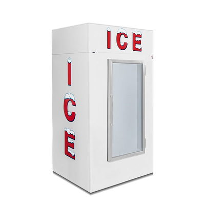 Απόψυξη Auto Cold Wall Outdoor Ice Merchandiser Γυάλινο ντουλάπι παγωτού από ανοξείδωτο χάλυβα