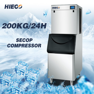 200kg Αυτόματο Ice Machine Split Ice Cube Maker Machine R404a Air Cooled