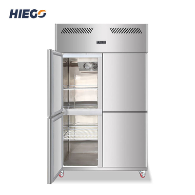 1000L ψυκτήρας ανοξείδωτου για το κρέας 4 ανεμιστήρας πορτών το κάθετο ψυγείο κουζινών