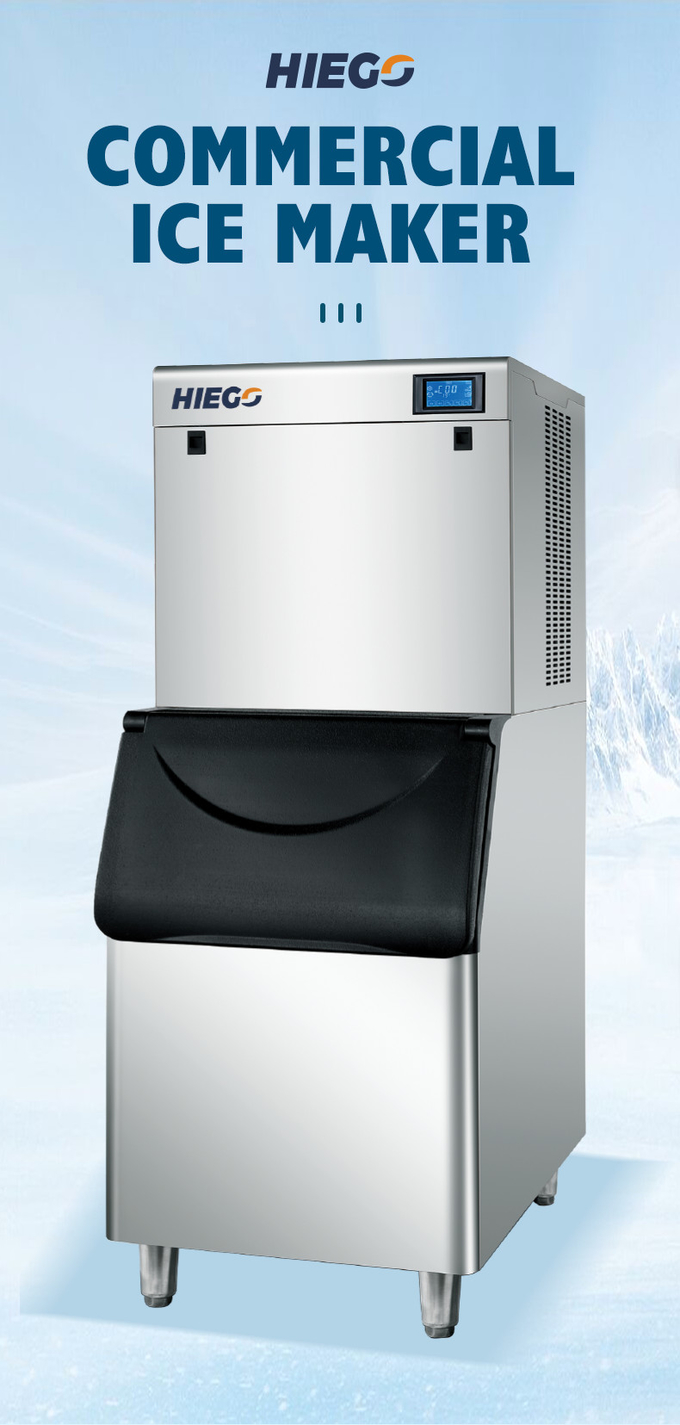 Επαγγελματική αυτόματη ψυκτικών μηχανών μηχανή κύβων πάγου CE 300kg μεγάλη 0