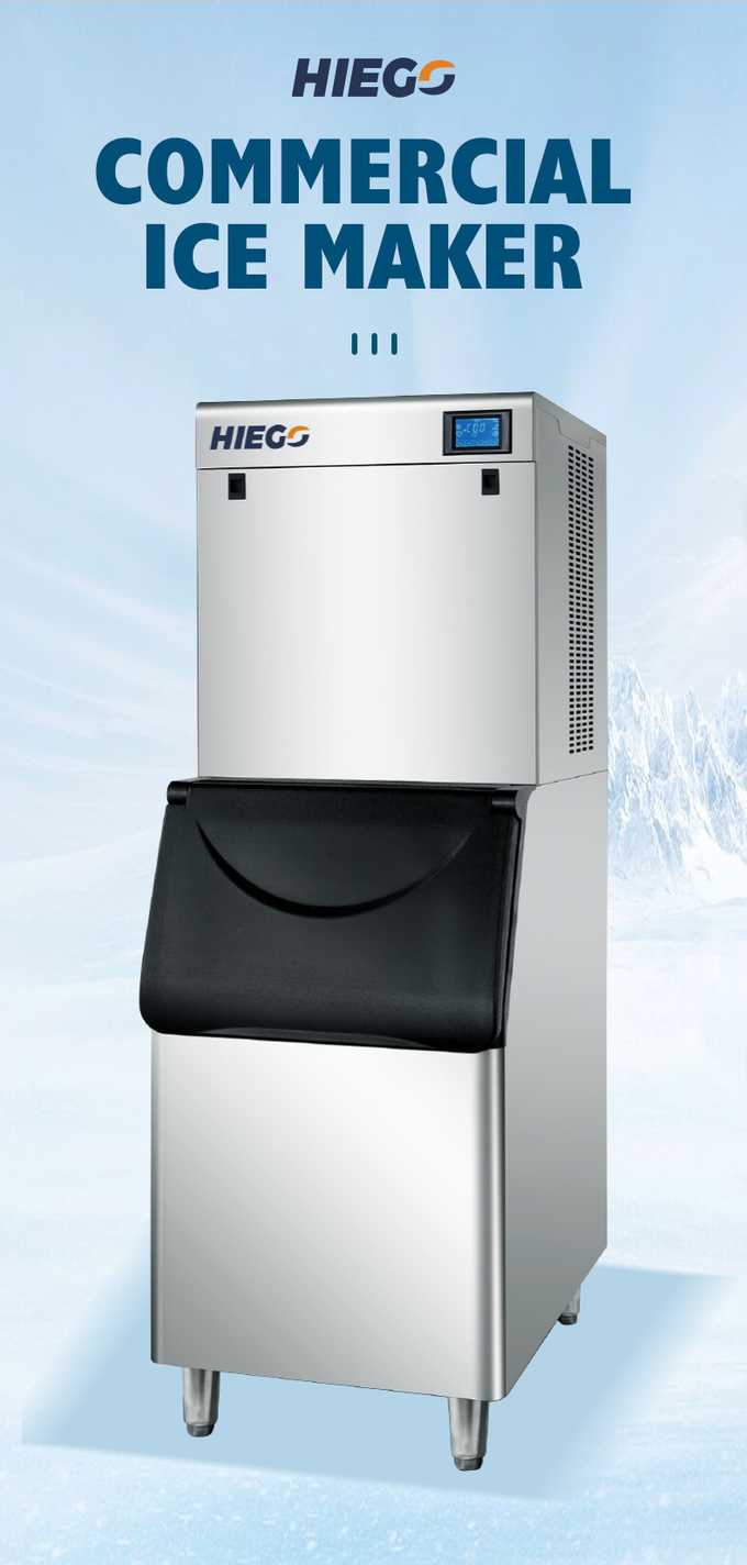 150kg Automatic Ice Machine 110kg Storage Air Cooling Commercial Ice Paker 0
