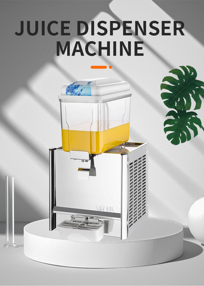Φορητό μηχάνημα ψύξης χυμού φρούτων 36l 3 Tank Juice Dispenser από ανοξείδωτο χάλυβα 3