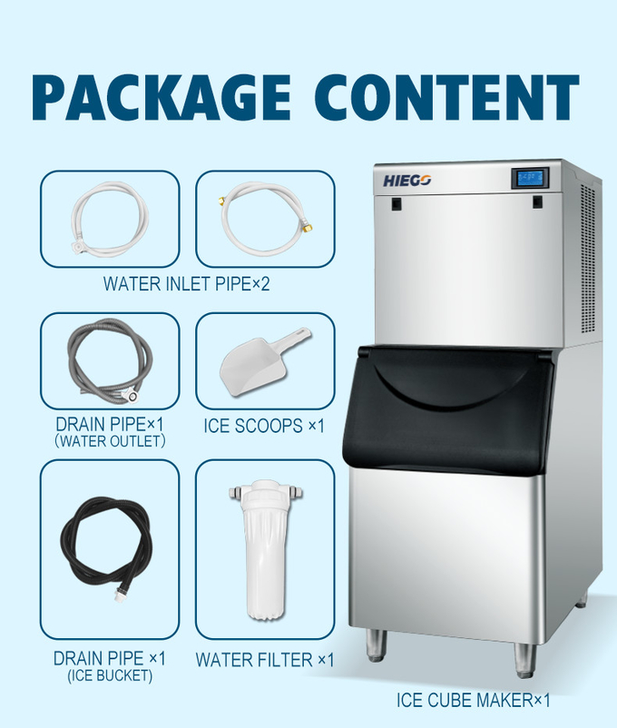 Αυτόματη μηχανή παγοκύβων 500 κιλών για Μηχανή καθαρού πάγου Winner για κρύο ποτό 8