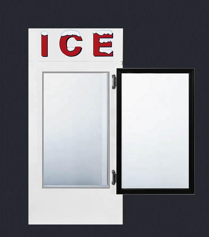 Απόψυξη Auto Cold Wall Outdoor Ice Merchandiser Γυάλινο ντουλάπι παγωτού από ανοξείδωτο χάλυβα 4