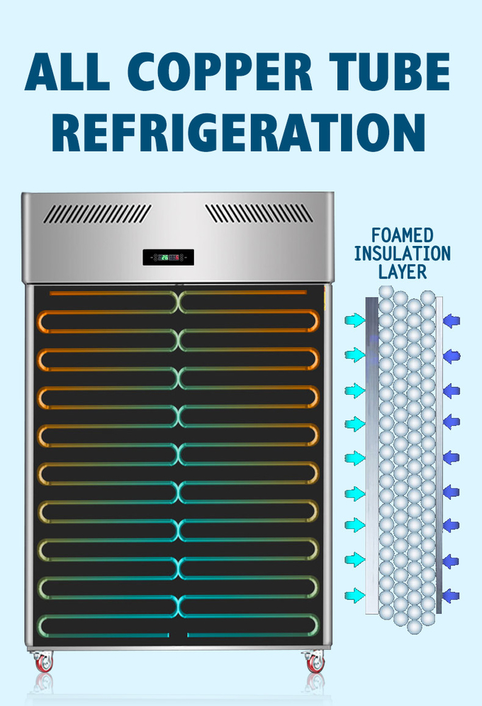 Εμπορικό διπλό πορτών όρθιο ψυγείο επίδειξης ψυκτήρων R134a κάθετο 5