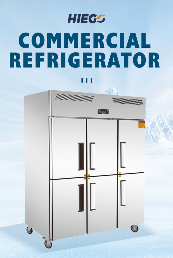 4 ενιαία διπλή θερμοκρασία ψυγείων 1000L πορτών εμπορική όρθια 0